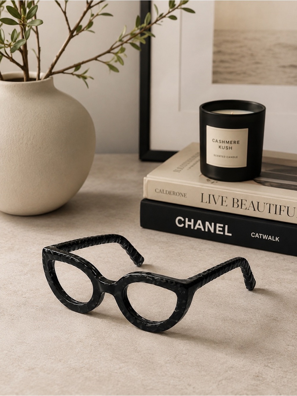 Sagebrook home, aluminum decorative glasses, black